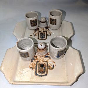 Padilla Tequila Set 4 Piece Ceramic Stoneware Hand Made Signed Numbered